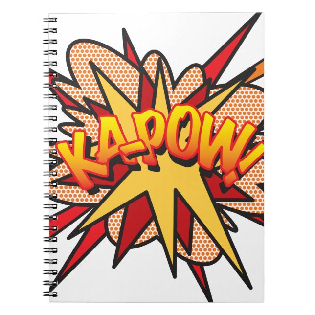 Caderno Espiral KA-POW Retro Comic Book Pop Art (Frente)