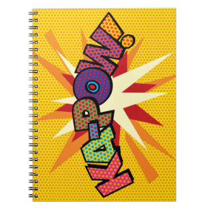Caderno Espiral KA-POW Retro Comic Book Pop Art