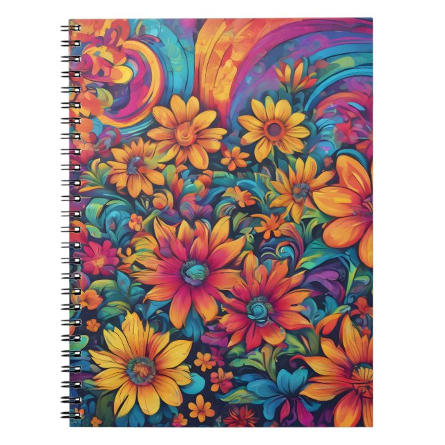 Caderno Espiral "Kaleidoscope of Color" Art Spiral Notebook (Frente)