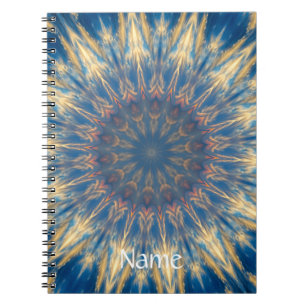 Caderno Espiral Kaleidoscópio Blue Chakra Thunder_Cove