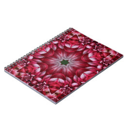 Caderno Espiral Kaleidoscópio Crimson Dahlia