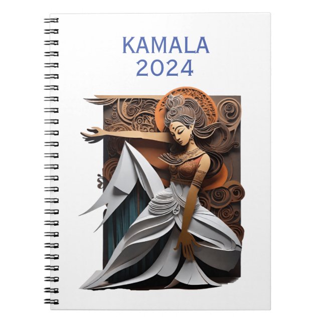 Caderno Espiral Kamala 2024 para o Presidente Thunder_Cove (Frente)