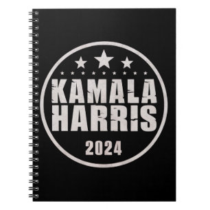 Caderno Espiral Kamala Harris 2024 Para Presidente Retro Eleição