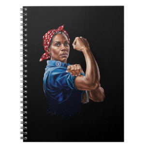 Caderno Espiral Kamala Harris 2024 Rosie The Riveter Chilless Cat