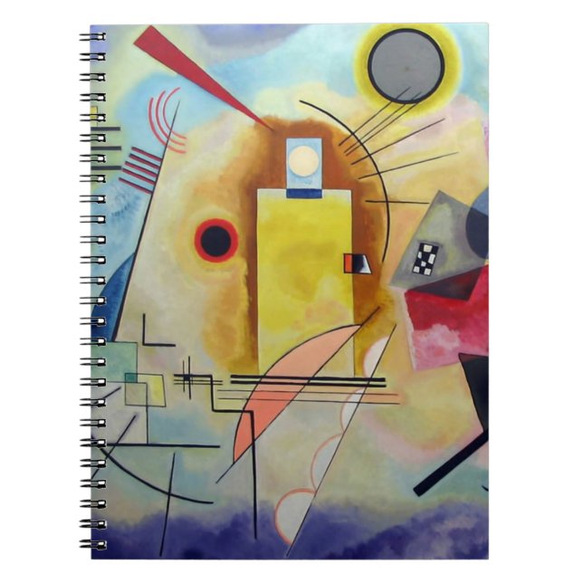 Caderno Espiral Kandinsky 1925/amarelo/vermelho/azul/pixdezines (Frente)