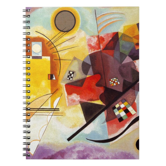 Caderno Espiral Kandinsky Amarelo Azul (Frente)