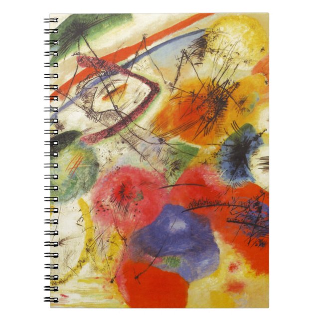 Caderno Espiral Kandinsky Black Trakes Abstrato Painting (Frente)