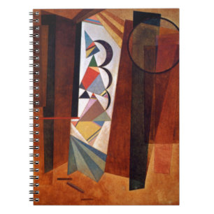 Caderno Espiral Kandinsky Development in Brown Abstrato Painting