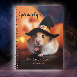 Caderno Espiral Kandy de Halloween da Bruxa de Hamster