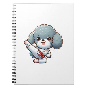 Caderno Espiral Karate de poodle chute alto artes marciais