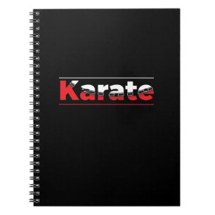 Caderno Espiral Karate Martial Arts Red