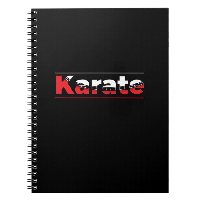 Caderno Espiral Karate Martial Arts Red (Frente)