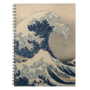Caderno Espiral Katsushika Hokusai. A onda do Excelente de Kanagaw