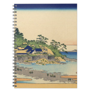 Caderno Espiral Katsushika Hokusai Enoshima na província de Sagami