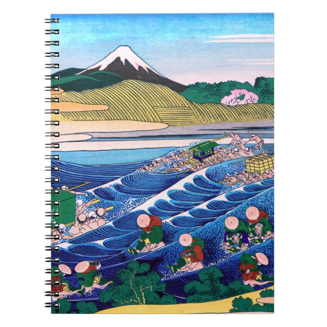 Caderno Espiral Katsushika Hokusai - Fuji do Kanaya no Tokaido (Frente)