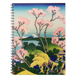Caderno Espiral Katsushika Hokusai - Gotenyama, Tokaido, Shinagawa