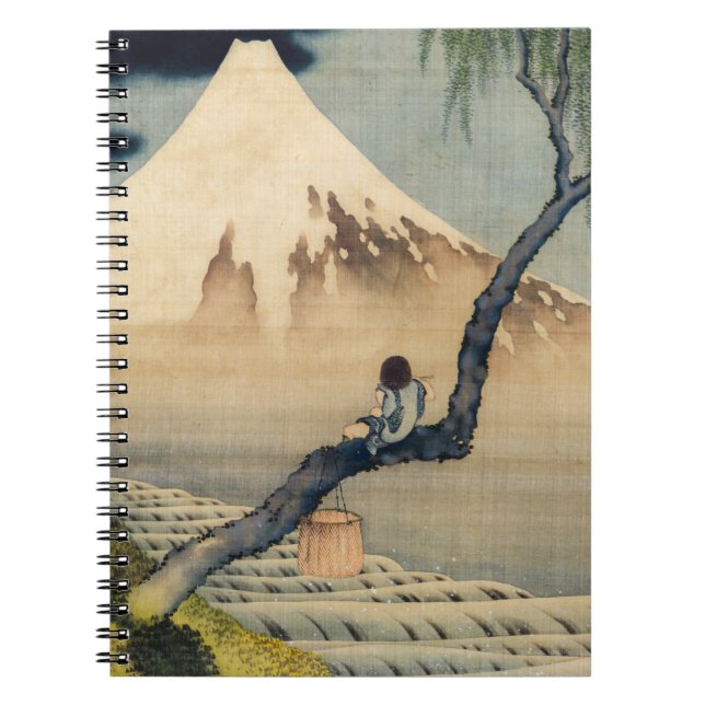 Caderno Espiral Katsushika Hokusai - Menino Vivendo o Monte Fuji (Frente)