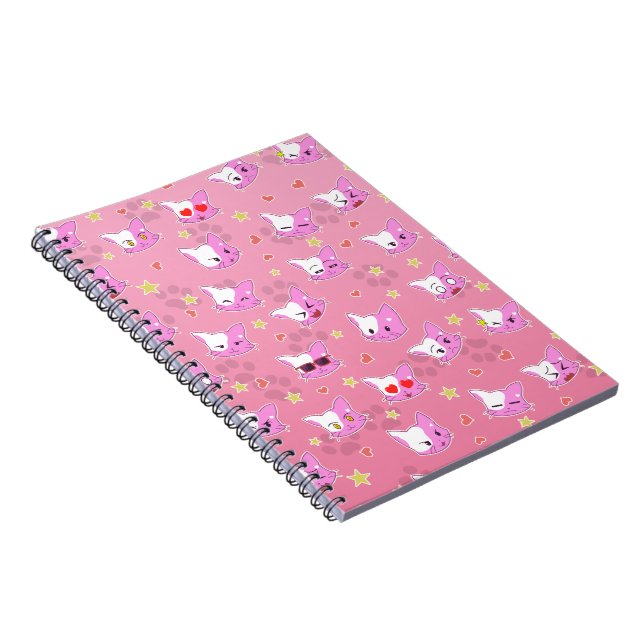 Caderno Espiral Katzen - Kätzchen - Comickatzen Muster Design  (Lado Direito)