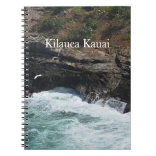 Caderno Espiral Kauai Hawaii CliFF em Kilauea Ocean