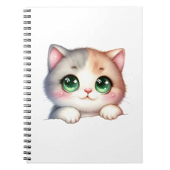 Caderno Espiral kawai cat (Frente)
