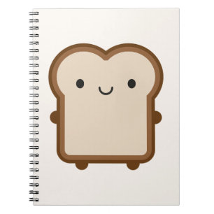 Caderno Espiral Kawaii Bread / Toast