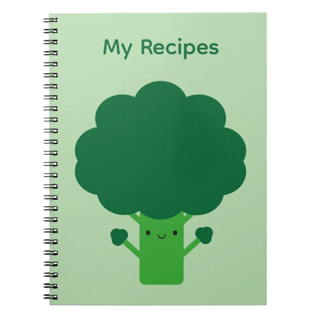Caderno Espiral Kawaii Broccoli (Frente)