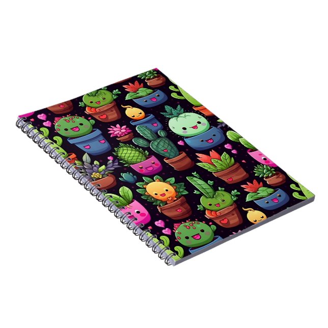 Caderno Espiral Kawaii Cactus Photo Notebook (Lado Direito)