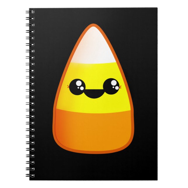Caderno Espiral Kawaii Halloween Candy Corn (Frente)