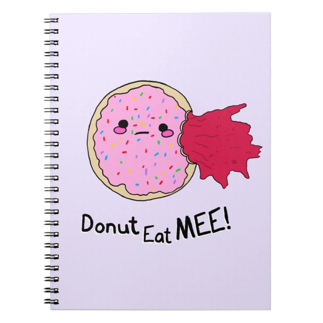 Caderno Espiral Kawaii Jam Rosquinha Me Come (Frente)
