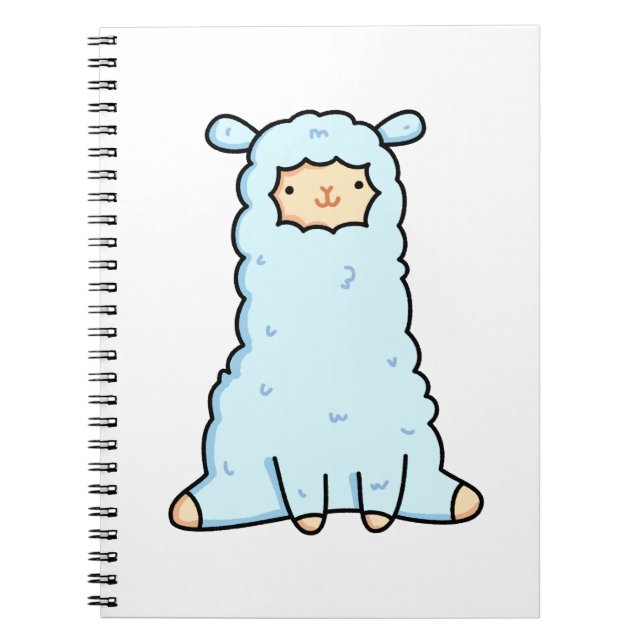 Caderno Espiral Kawaii Llama (Frente)