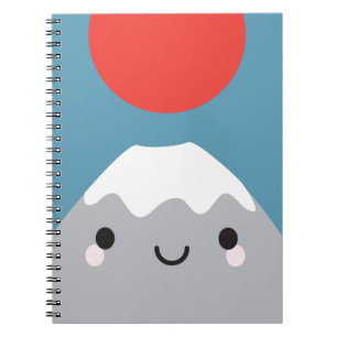 Caderno Espiral Kawaii Mt Fuji
