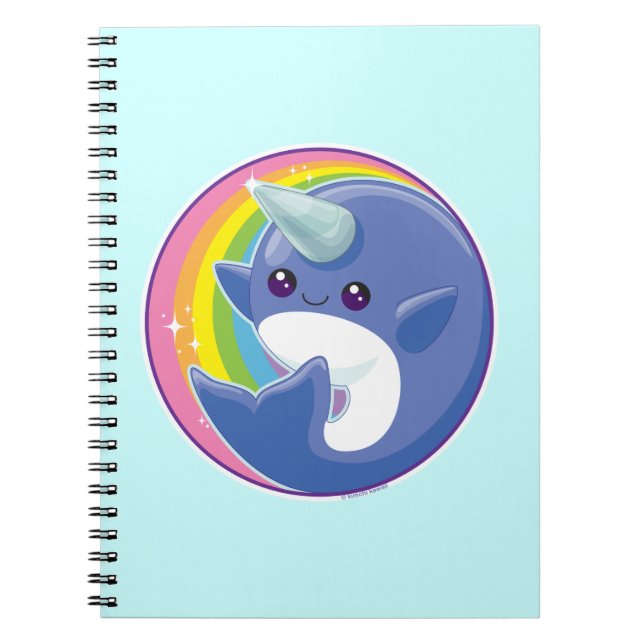 Caderno Espiral Kawaii Narwhal (Frente)