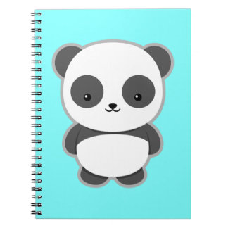 Caderno Espiral Kawaii Panda
