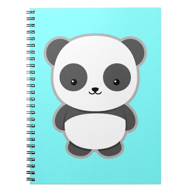 Caderno Espiral Kawaii Panda (Frente)