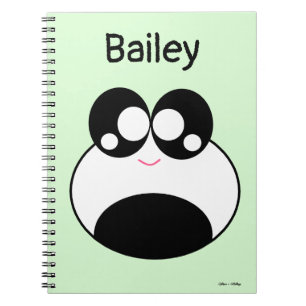 Caderno Espiral Kawaii Panda Sapo Cute