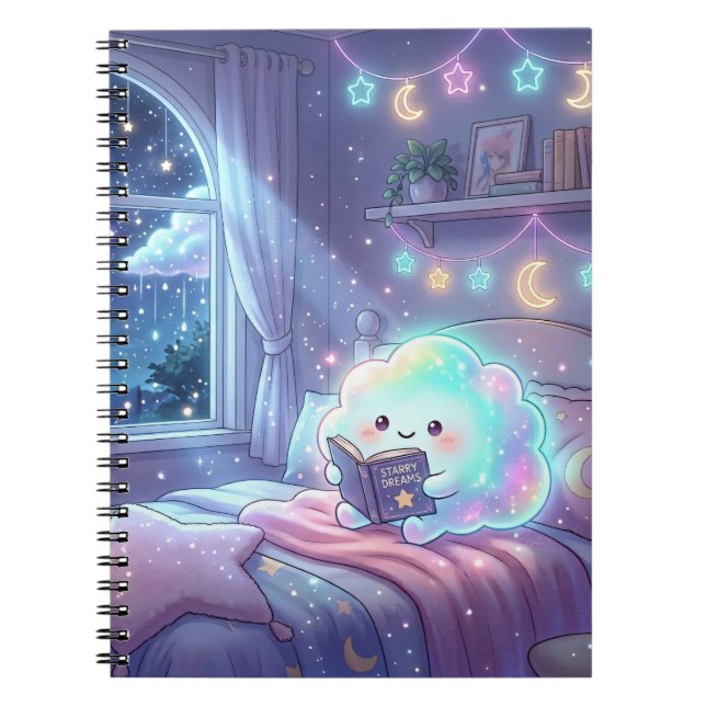 Caderno Espiral Kawaii Sonhos Doces (Frente)