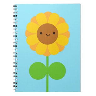 Caderno Espiral Kawaii Sunflower