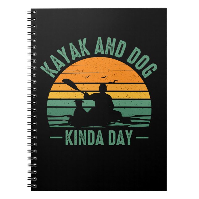 Caderno Espiral Kayak e Dog Kinda Day (Frente)