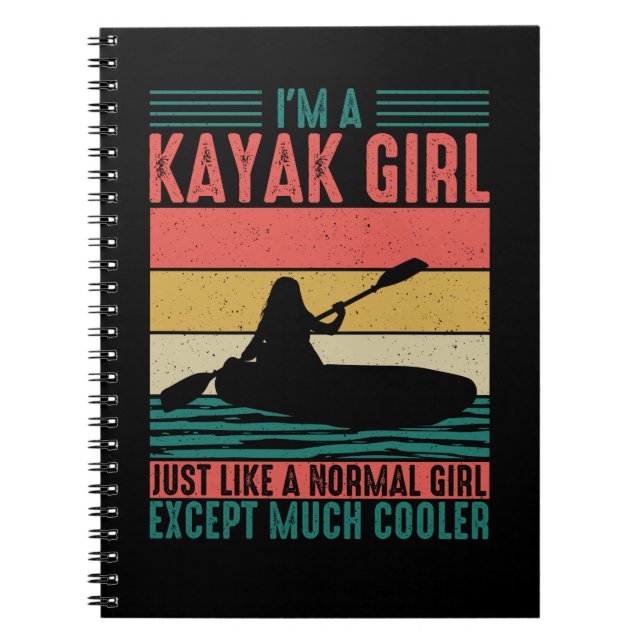 Caderno Espiral Kayak Girl, mas mais legal (Frente)