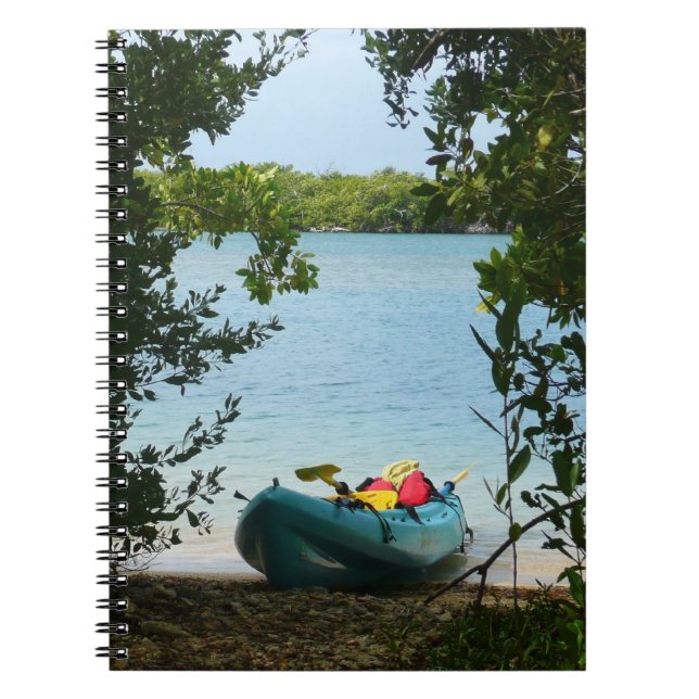 Caderno Espiral Kayaking em Ruas. Thomas Ilhas Virgens dos EUA (Frente)