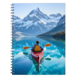 Caderno Espiral  Kayaking in Mountains  Beautiful Nature