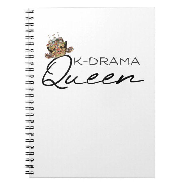 Caderno Espiral KDrama Queen com notebook tradicional (Frente)