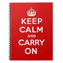 Caderno Espiral Keep Calm and Carry On