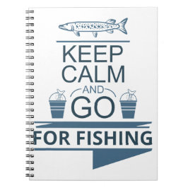 Caderno Espiral Keep calm and go for fishing