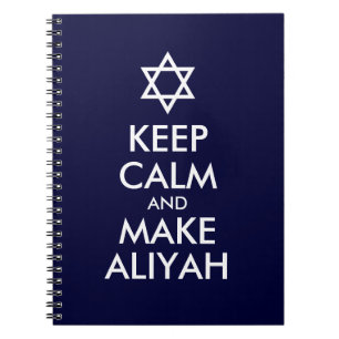 Caderno Espiral Keep Calm And Make Aliyah