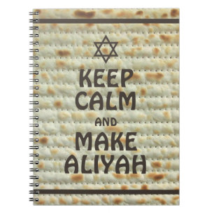 Caderno Espiral Keep Calm And Make Aliyah - Matzah