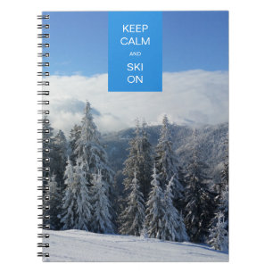 Caderno Espiral Keep Calm and Ski On