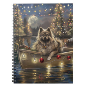 Caderno Espiral Keeshond Natal Festivo Voyage
