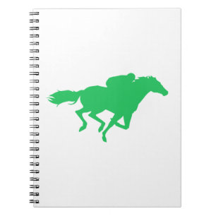 Caderno Espiral Kelly Green Horse Racing