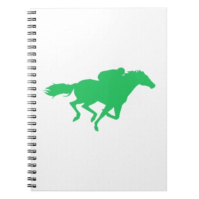 Caderno Espiral Kelly Green Horse Racing (Frente)